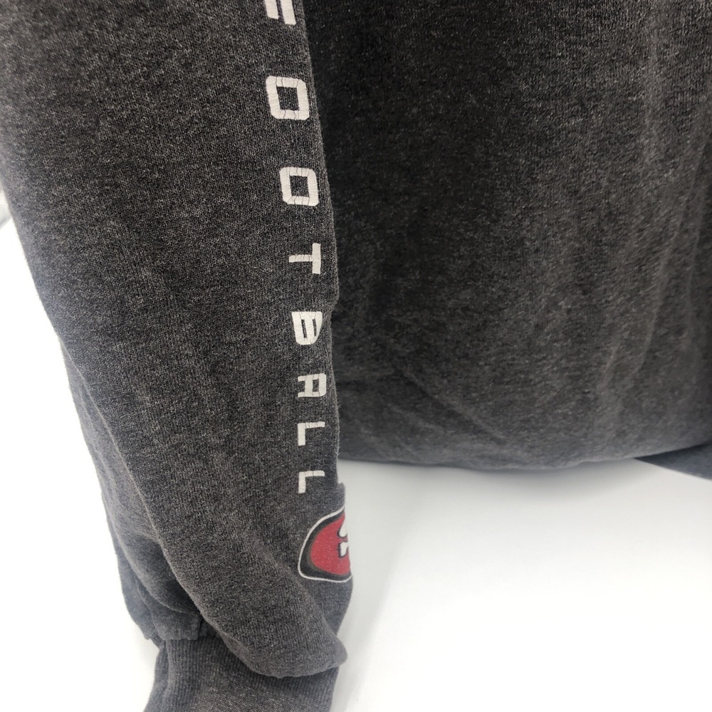 49ers Long Sleeve Shirt San Francisco Size Medium Gray NFC Majestic‎ Cotton Used - Picture 10 of 14
